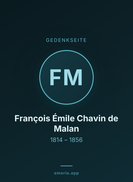 Gedenkportrait von François Émile Chavin de Malan