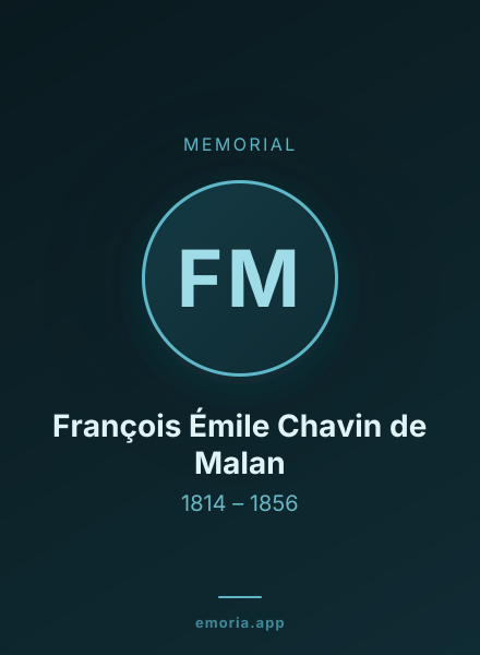 Memorial portrait of François Émile Chavin de Malan