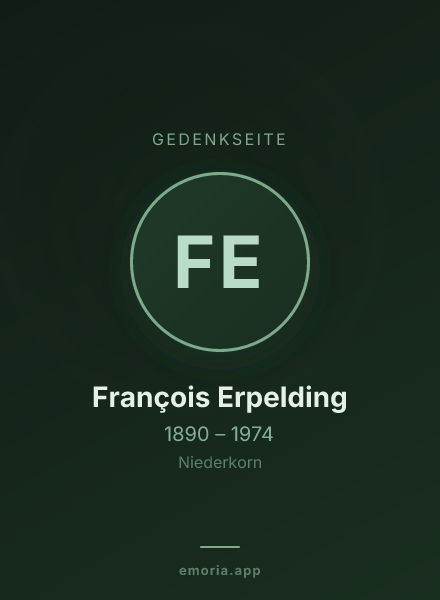 Gedenkportrait von François Erpelding