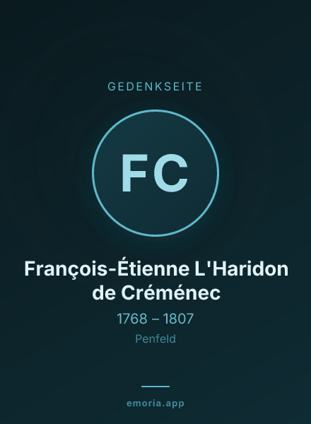 Gedenkportrait von François-Étienne L'Haridon de Créménec