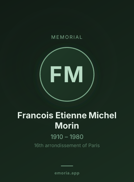 Memorial portrait of Francois Etienne Michel Morin