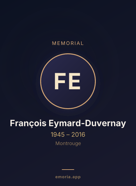 Memorial portrait of François Eymard-Duvernay