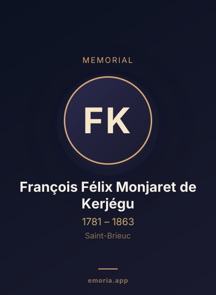 Memorial portrait of François Félix Monjaret de Kerjégu