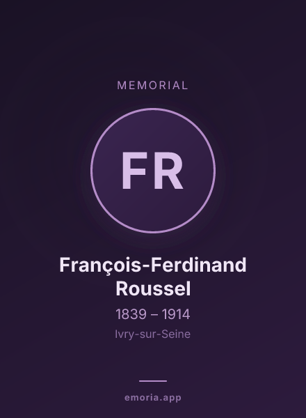 Memorial portrait of François-Ferdinand Roussel