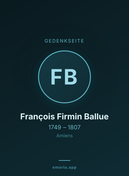 Gedenkportrait von François Firmin Ballue