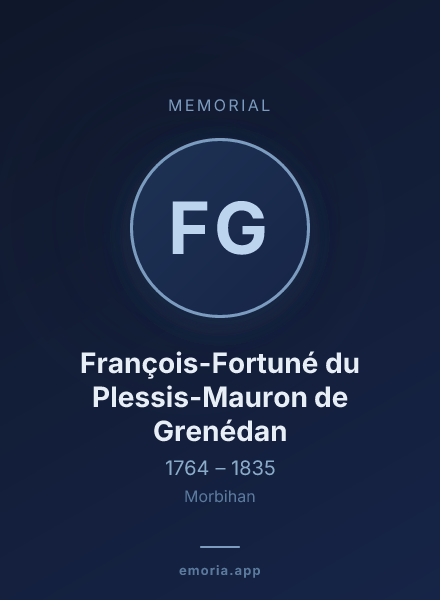 Memorial portrait of François-Fortuné du Plessis-Mauron de Grenédan