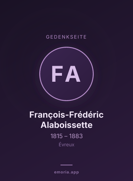 Gedenkportrait von François-Frédéric Alaboissette