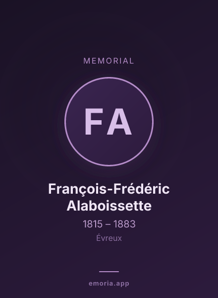Memorial portrait of François-Frédéric Alaboissette