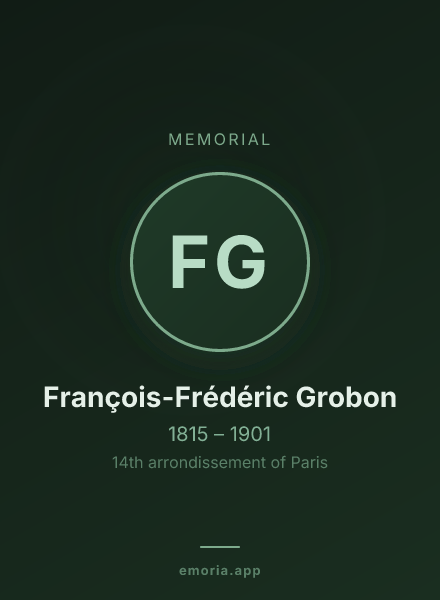 Memorial portrait of François-Frédéric Grobon