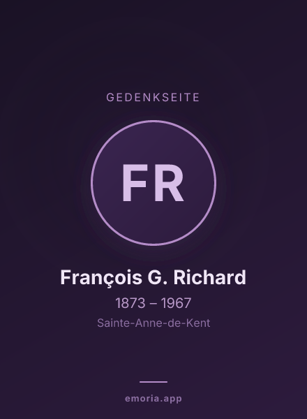 Gedenkportrait von François G. Richard