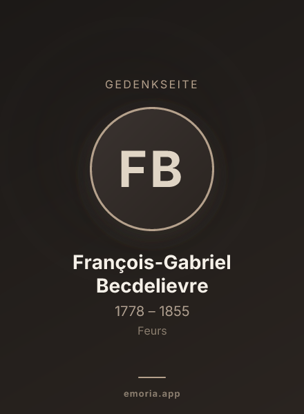 Gedenkportrait von François-Gabriel Becdelievre