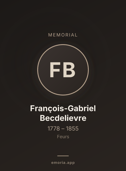 Memorial portrait of François-Gabriel Becdelievre