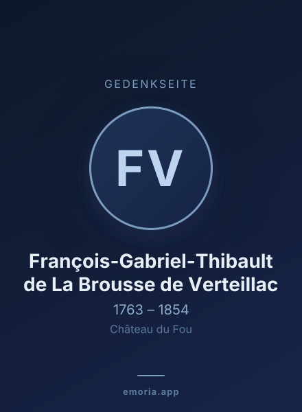 Gedenkportrait von François-Gabriel-Thibault de La Brousse de Verteillac