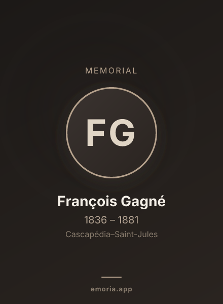 Memorial portrait of François Gagné
