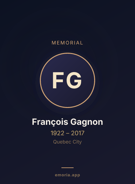 Memorial portrait of François Gagnon