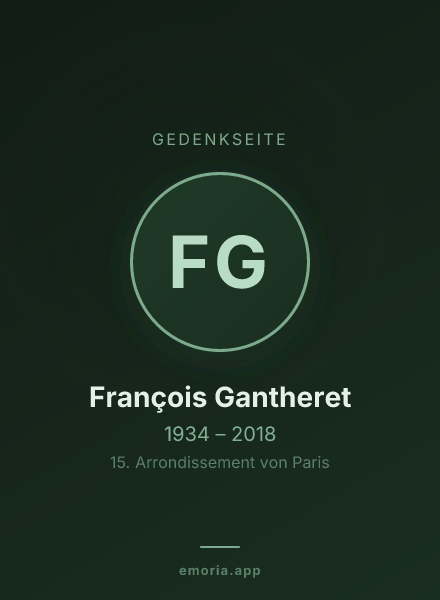 Gedenkportrait von François Gantheret