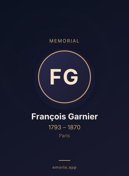 Memorial portrait of François Garnier