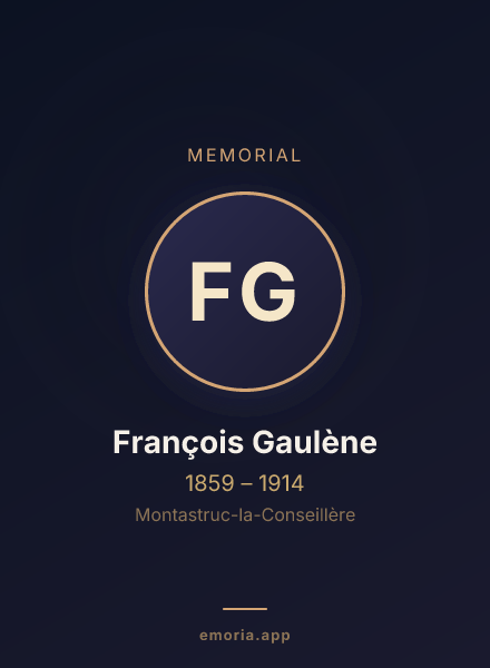 Memorial portrait of François Gaulène