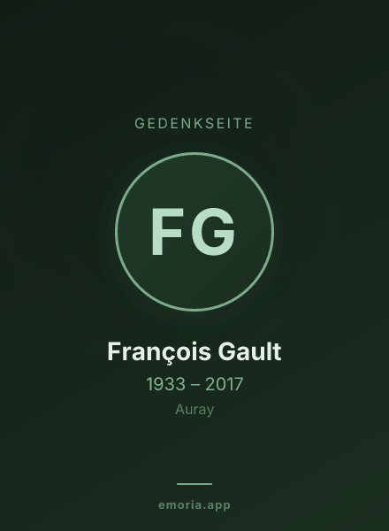 Gedenkportrait von François Gault