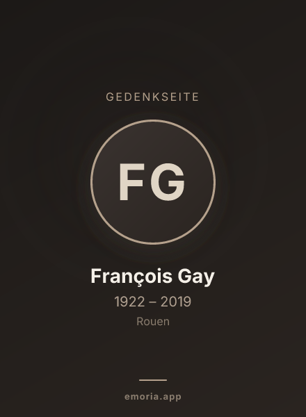 Gedenkportrait von François Gay