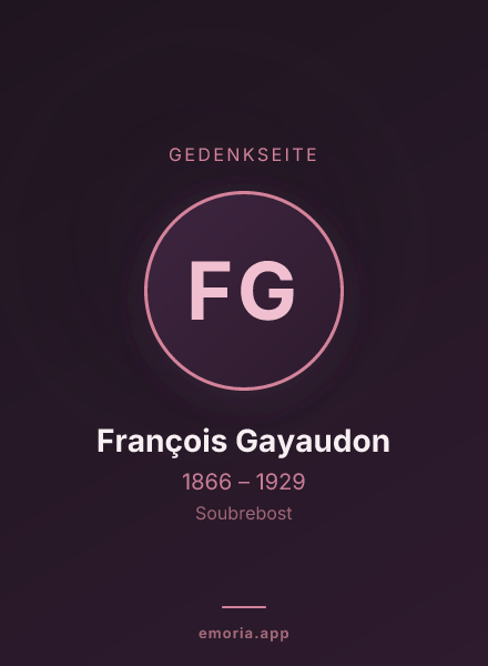 Gedenkportrait von François Gayaudon