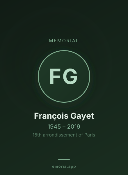 Memorial portrait of François Gayet