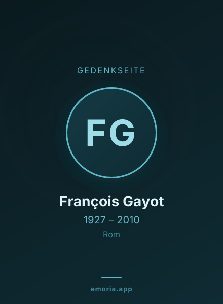 Gedenkportrait von François Gayot