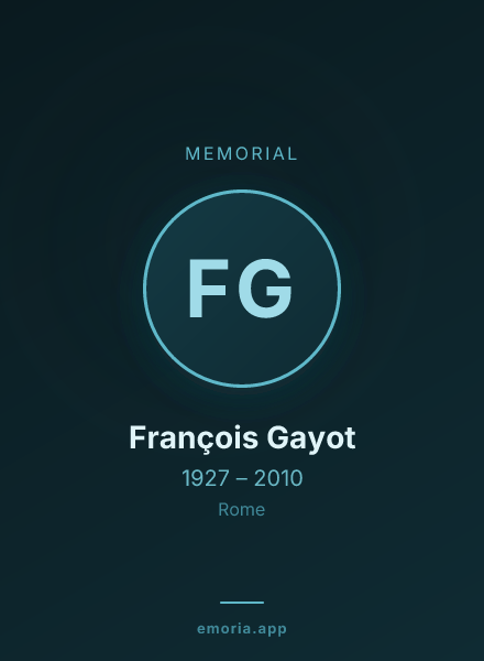 Memorial portrait of François Gayot