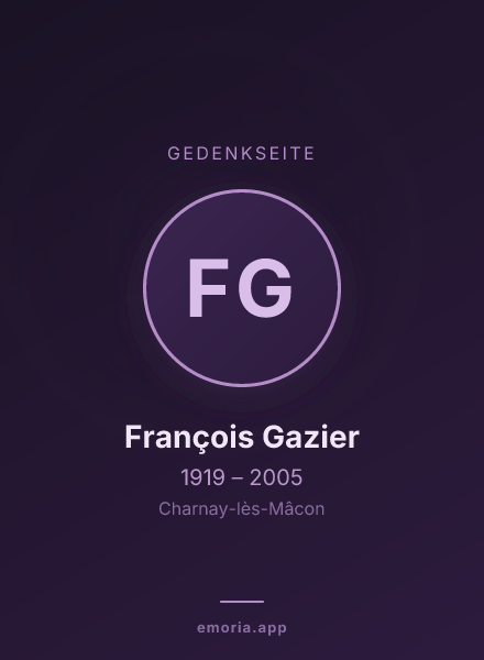 Gedenkportrait von François Gazier