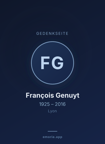 Gedenkportrait von François Genuyt