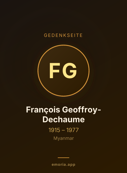 Gedenkportrait von François Geoffroy-Dechaume