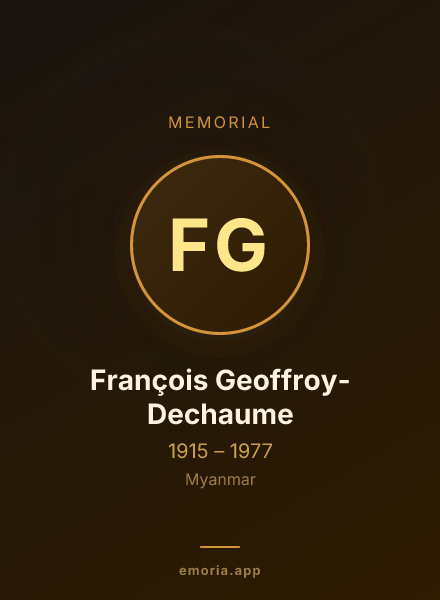 Memorial portrait of François Geoffroy-Dechaume
