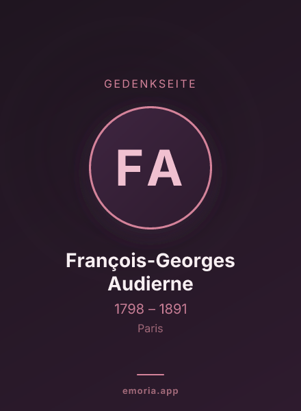 Gedenkportrait von François-Georges Audierne