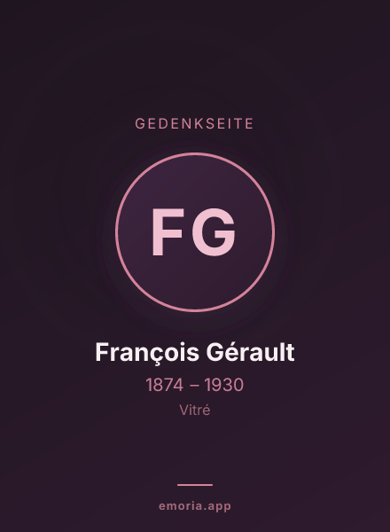 Gedenkportrait von François Gérault