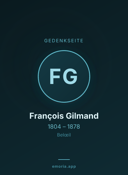 Gedenkportrait von François Gilmand