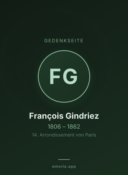 Gedenkportrait von François Gindriez