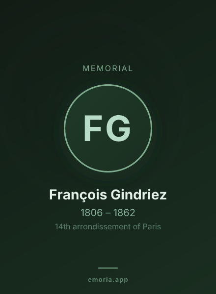 Memorial portrait of François Gindriez