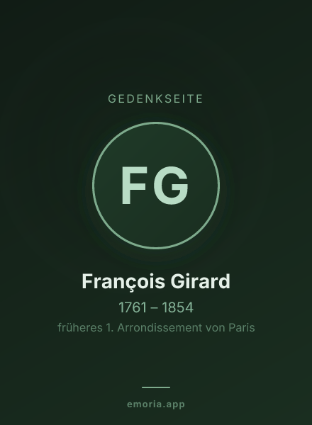 Gedenkportrait von François Girard