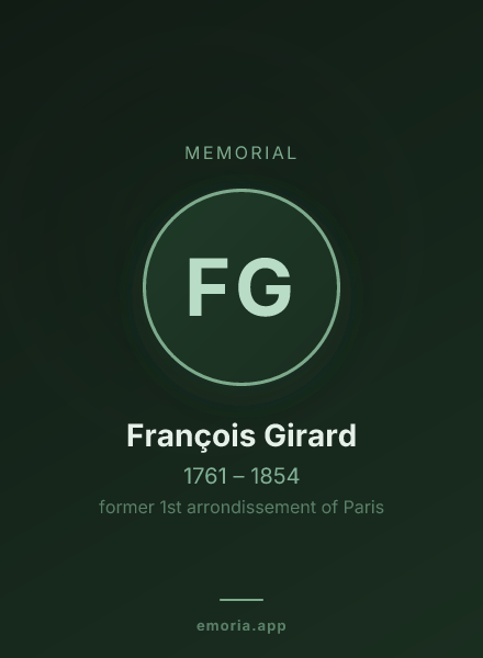 Memorial portrait of François Girard
