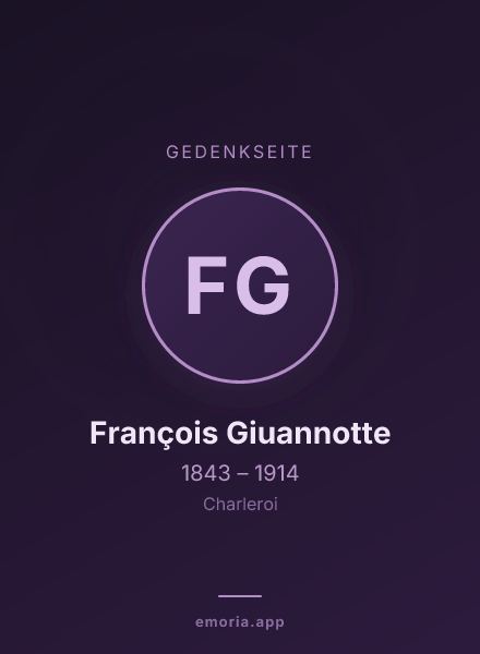 Gedenkportrait von François Giuannotte