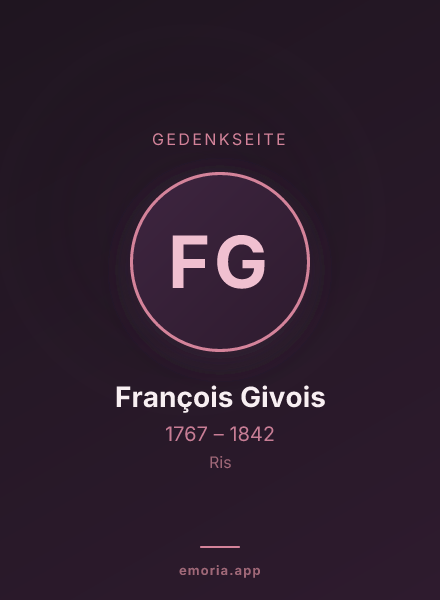 Gedenkportrait von François Givois