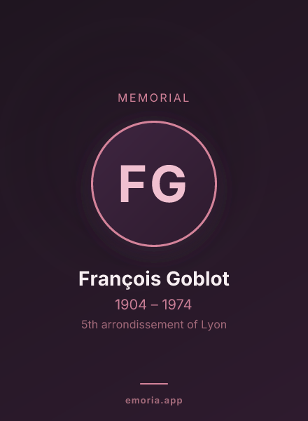 Memorial portrait of François Goblot