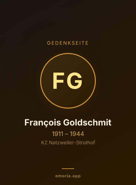 Gedenkportrait von François Goldschmit