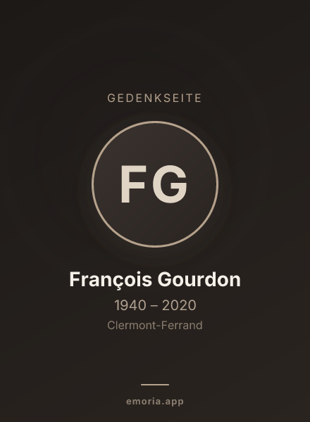 Gedenkportrait von François Gourdon