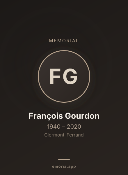 Memorial portrait of François Gourdon