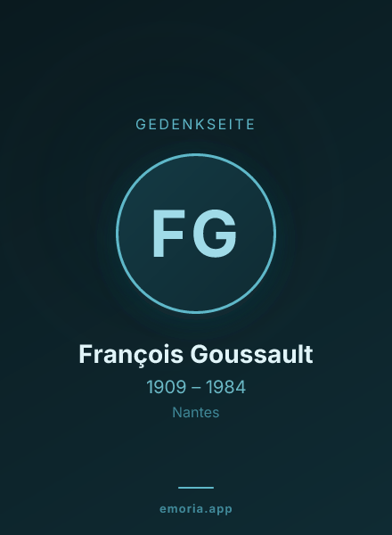 Gedenkportrait von François Goussault
