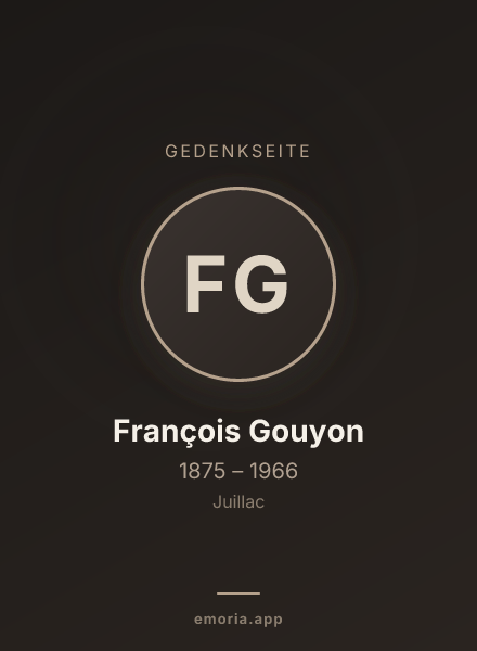 Gedenkportrait von François Gouyon