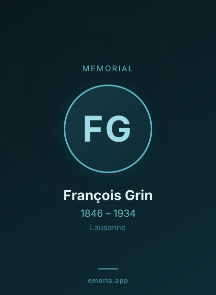 Memorial portrait of François Grin
