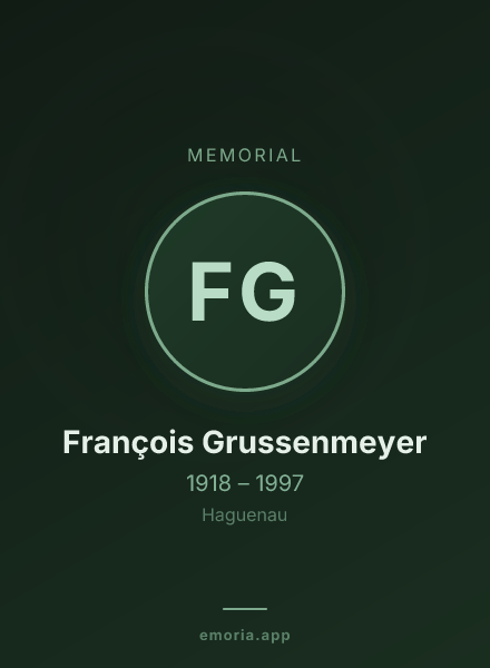 Memorial portrait of François Grussenmeyer