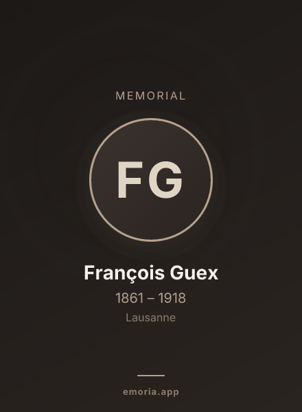Memorial portrait of François Guex